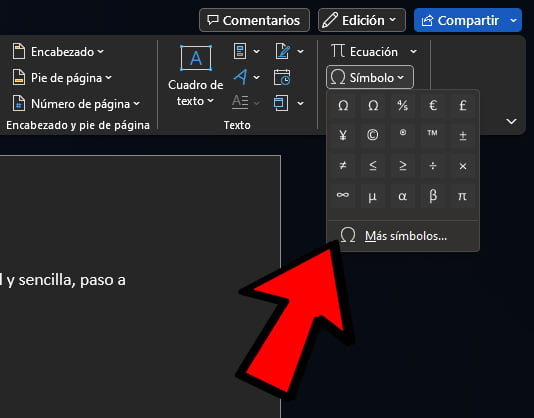 Insertar exponente menu simbolo word Cómo poner exponentes y símbolos en Word, Excel y desde el teclado