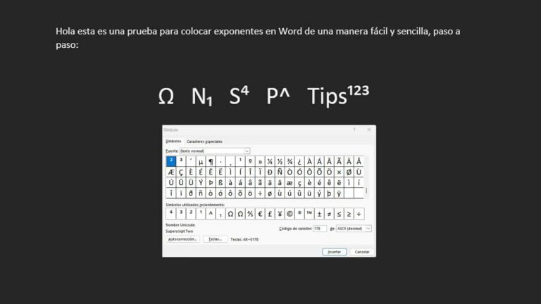 Cómo poner exponentes y símbolos en Word, Excel y desde el teclado